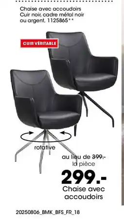 Möbel Martin Chaise avec accoudoirs offre