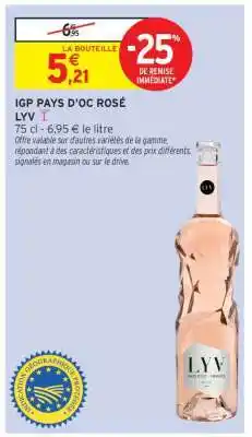 Intermarché IGP PAYS D'OC ROSÉ offre
