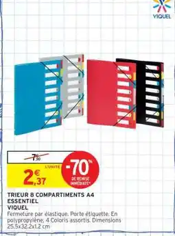 Intermarché TRIEUR 8 COMPARTIMENTS A4 ESSENTIEL VIQUEL offre