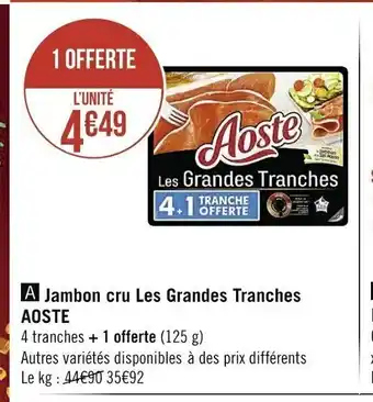 Jambon Cru Les Grandes Tranches Aoste