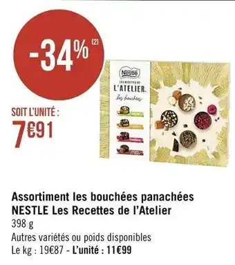 Casino Supermarchés Assortiment Les Bouchées Panachées Nestle Les Recettes De l'Atelier offre