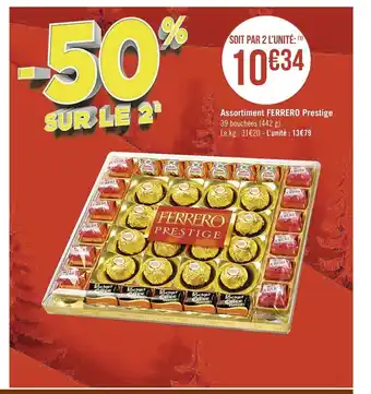 Casino Supermarchés Assortiment FERRERO Prestige offre