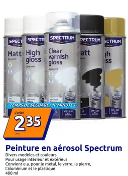 Action SPECTRUM Peinture en aérosol offre