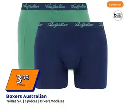 Action Boxers Australian offre