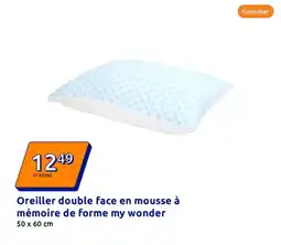 Action Oreiller double face en mousse à mémoire de forme my wonder offre
