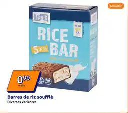 Action Barres de riz soufflé offre