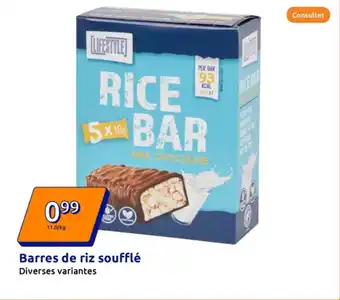 Action Barres de riz soufflé offre