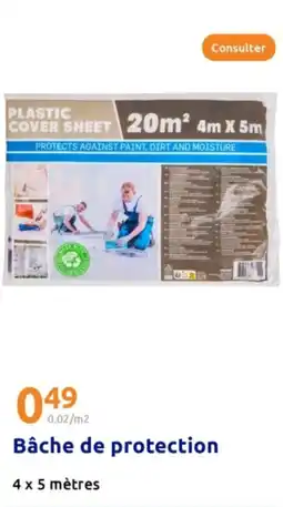 Action Bâche de protection offre
