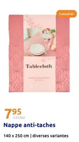 Action Nappe anti-taches offre