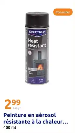 Action SPECTRUM Peinture en aérosol résistante à la chaleur offre