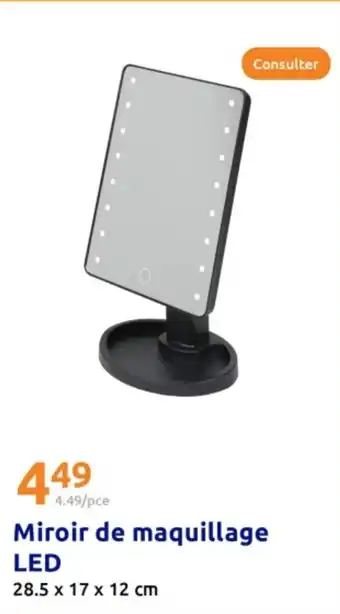 Action Miroir de maquillage LED offre