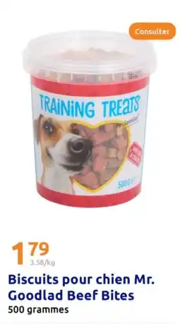Action Biscuits pour chien Mr. Goodlad Beef Bites offre
