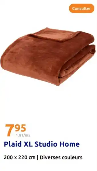 Action Plaid XL Studio Home offre