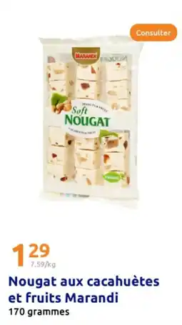 Action Nougat aux cacahuètes et fruits Marandi offre