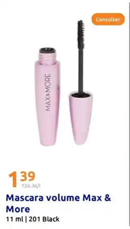 Action Mascara volume Max & More offre