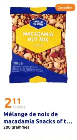 Action Mélange de noix de macadamia Snacks of t... offre