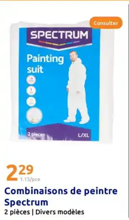 Action SPECTRUM Combinaisons de peintre offre