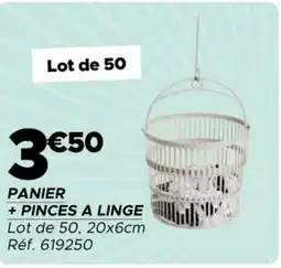 Gifi Panier + pinces a linge offre