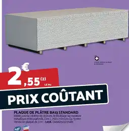 Bricomarché Plaque de plâtre ba13 standard offre