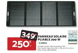 Bricomarché SIRIUS Panneau solaire pliable 200 w offre