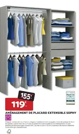 Bricomarché Aménagement de placard extensible sophy offre