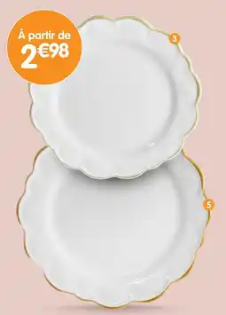 b&m Assiette plate cotelé offre