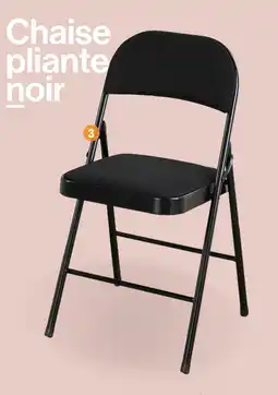 b&m Chaise pliante noir offre