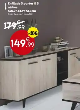 Maxi Bazar Enfilade 3 portes & 3 niches offre