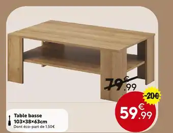 Maxi Bazar Table basse offre