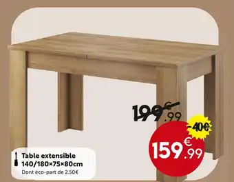 Maxi Bazar Table extensible offre