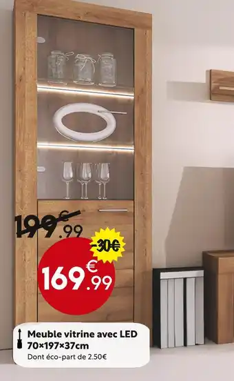 Maxi Bazar Meuble vitrine avec LED offre
