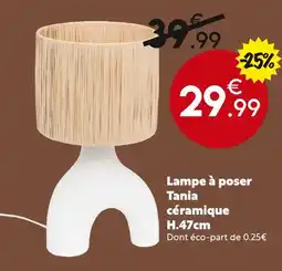 Maxi Bazar Lampe à poser Tania céramique offre