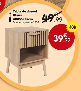 Maxi Bazar Table de chevet Klaus offre