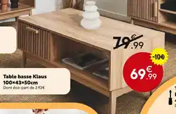 Maxi Bazar Table basse Klaus offre