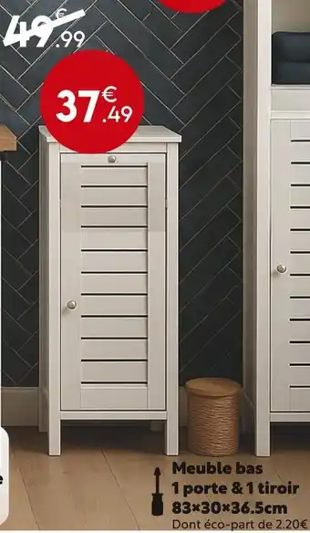 Maxi Bazar Meuble bas 1 porte & 1 tiroir offre