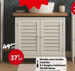 Maxi Bazar Meuble sous lavabo 2 portes & 1 étagère intérieure offre