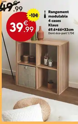 Maxi Bazar Klaus Rangement modulaire 4 cases Klaus offre