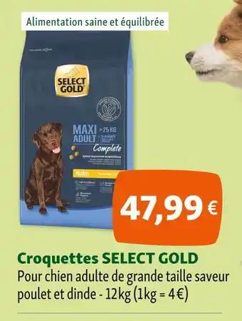 Maxi Zoo SELECT GOLD Croquettes offre