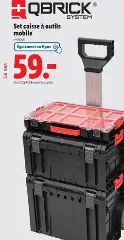 Lidl QBRICK SYSTEM Set caisse à outils mobile offre