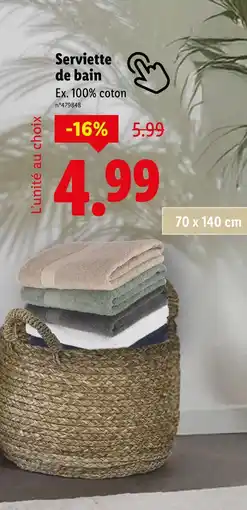 Lidl Serviette de bain offre