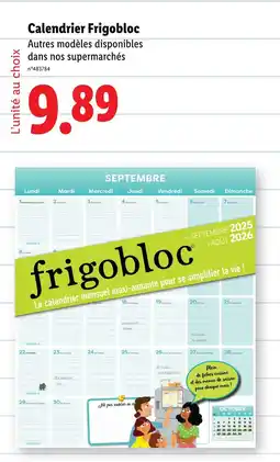 Lidl Frigobloc Calendrier Frigobloc offre
