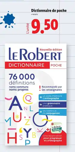Lidl Le Robert Dictionnaire de poche offre