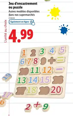 Lidl Jeu d'encastrement ou puzzle offre
