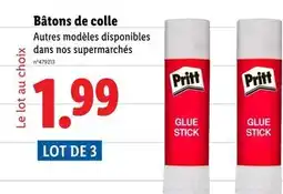 Lidl Pritt Bâtons de colle offre