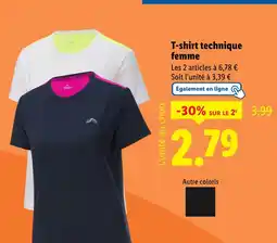 Lidl CRIVIT T-shirt technique femme offre
