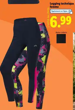 Lidl crivit Legging technique femme offre