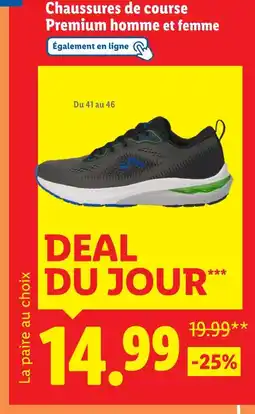 Lidl CRIVIT Chaussures de course Premium homme et femme offre