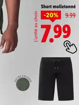 Lidl Short molletonné offre