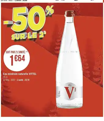 Casino Supermarchés Eau minérale Naturelle Vittel offre