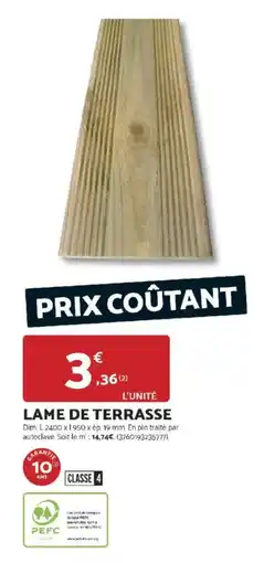 Bricomarché Lame de terrasse offre